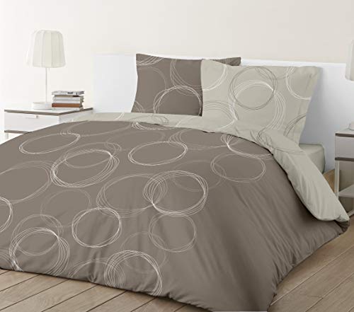 Vision Lenny, Baumwolle, Taupe, 240 x 220 cm von VISION