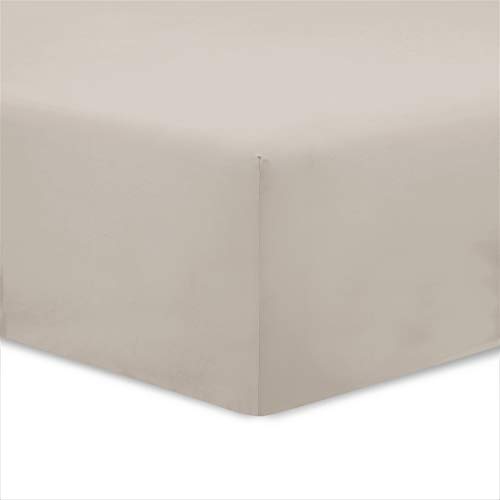 Vision - Spannbettlaken 140x190cm - Beige - 100% Baumwolle von VISION