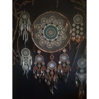 Mandala, Traumfänger, Wanddeko, Wohndekor Ideen, Handgemacht, Einzigartige Kunst, Heilige Geometrie von Vision4Life
