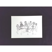 Julie Corsover Kinderdrucke "Ring Around The Rosie" - Jahrgang 1973 Ungerahmt Neu von VisionaryWhimsy