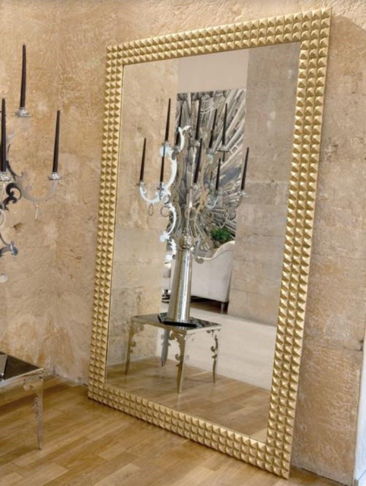 Diamant Goldblatt Holzspiegel, Visionnaire von Visionnaire