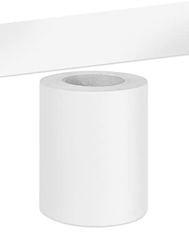 VisitRyl Tapetenbordüre selbstklebend PVC Sockelleiste Dekorative Bordüre Selbstklebende Home Bordüre Küche Tapetenbordüre selbstklebend für Badezimmer Wohnzimmer Weiß gefrostet 5cm X 500cm von VisitRyl