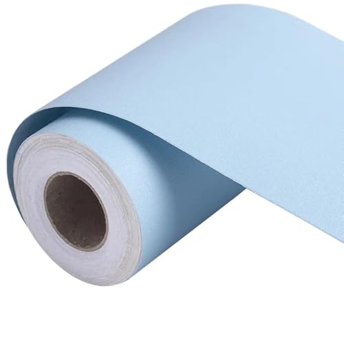 VisitRyl Selbstklebende Wandaufkleber Grenze 15cm X 500cm, TapetenbordüRe Selbstklebend BordüRe, Wasserdichte WandbordüRe FüR Zuhause BüRo Hotel Diy Dekoration Hellblau von VisitRyl