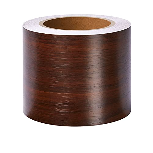 VisitRyl TapetenbordüRe Selbstklebend Vinyl Sockelleiste Dekorative BordüRe Selbstklebende Home BordüRe KüChe TapetenbordüRe Selbstklebend FüR Badezimmer Wohnzimmer Braune Walnuss 5cm X 500cm von VisitRyl