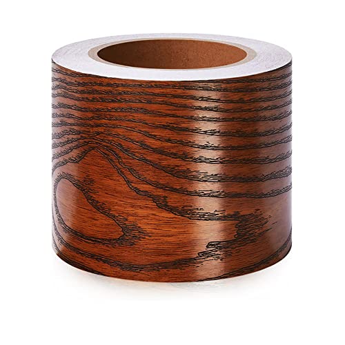 VisitRyl TapetenbordüRe Selbstklebend Vinyl Sockelleiste Dekorative BordüRe Selbstklebende Home BordüRe KüChe TapetenbordüRe Selbstklebend FüR Badezimmer Wohnzimmer Braunes Rosenholz 5cm X 500cm von VisitRyl
