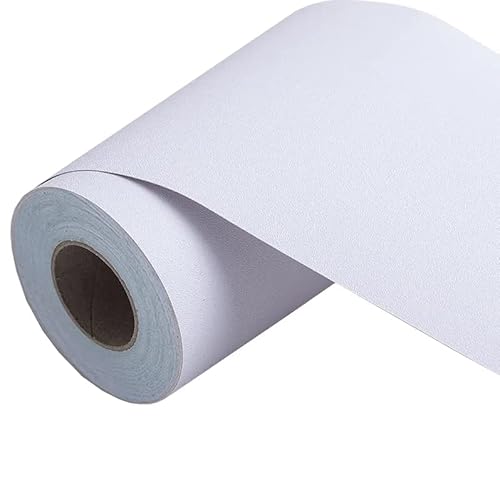 VisitRyl TapetenbordüRe Selbstklebend Vinyl Sockelleiste Dekorative BordüRe Selbstklebende Home BordüRe KüChe TapetenbordüRe Selbstklebend FüR Badezimmer Wohnzimmer Reines Weiß 15cm X 500cm von VisitRyl