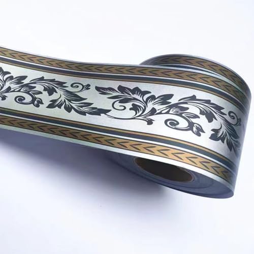 VisitRyl Tapetenbordüre Selbstklebend Black Silver Buttercup Leaf 12cm X 1000cm – Einfache Montage für Wände VisitRyl Tapetenbordüre Selbstklebend Black Silver Buttercup Leaf 12cm X 1000cm – Einfache Montage für Wände von VisitRyl