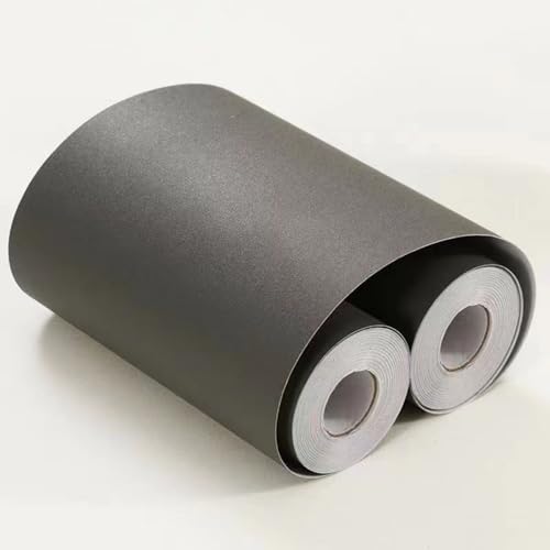 VisitRyl Tapetenbordüre Selbstklebend Dunkelgrau mattiert 30cm X 500cm – Einfache Montage für Wände von VisitRyl