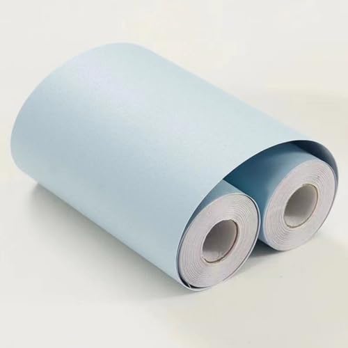 VisitRyl Tapetenbordüre Selbstklebend Hellblau matt 15cm X 1000cm – Einfache Montage für Wände von VisitRyl