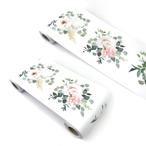 VisitRyl Tapetenbordüre Selbstklebend Rosa weiße Rosen YX207 12cm X 500cm – Einfache Montage für Wände VisitRyl Tapetenbordüre Selbstklebend Rosa weiße Rosen YX207 12cm X 500cm – Einfache Montage für Wände von VisitRyl