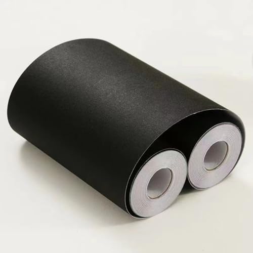 VisitRyl Tapetenbordüre Selbstklebend Schwarz matt 15cm X 500cm – Einfache Montage für Wände von VisitRyl