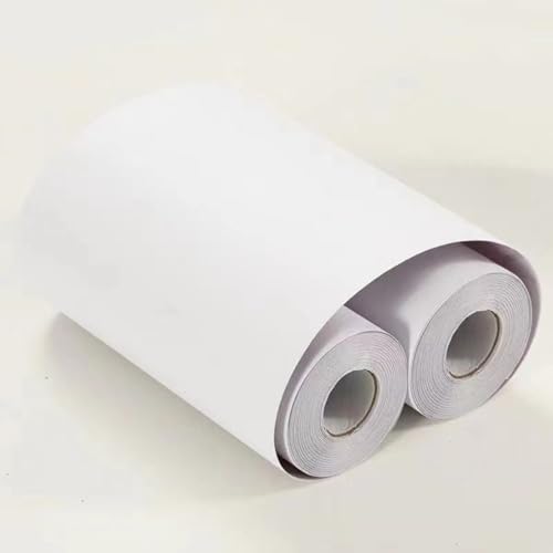 VisitRyl Tapetenbordüre Selbstklebend Weiß mattiert 15cm X 1000cm – Einfache Montage für Wände von VisitRyl
