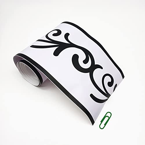 VisitRyl Tapetenbordüre selbstklebend Schwarze Blume 2210cm x 240cm zum Aufkleben für Wohnzimmer Küche Badezimmer Abnehmbare Wasserdicht Bodenleiste PVC Dekorative Bordüre VisitRyl Tapetenbordüre selbstklebend Schwarze Blume 2210cm x 240cm zum Aufkleben für Wohnzimmer Küche Badezimmer Abnehmbare Wasserdicht Bodenleiste PVC Dekorative Bordüre von VisitRyl