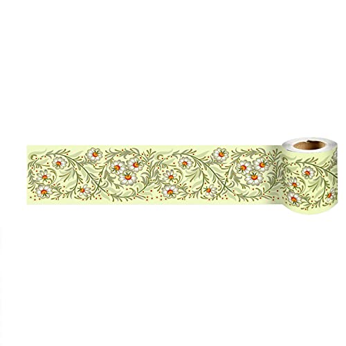 VisitRyl Tapetenbordüre selbstklebend Vinyl Sockelleiste Dekorative Bordüre Selbstklebende Home Bordüre Küche Tapetenbordüre selbstklebend für Badezimmer Wohnzimmer 45-GrüNe Blume10cm x 240cm VisitRyl Tapetenbordüre selbstklebend Vinyl Sockelleiste Dekorative Bordüre Selbstklebende Home Bordüre Küche Tapetenbordüre selbstklebend für Badezimmer Wohnzimmer 45-GrüNe Blume10cm x 240cm von VisitRyl