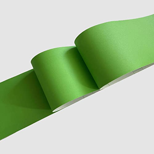 VisitRyl Tapetenbordüre selbstklebend Vinyl Sockelleiste Dekorative Bordüre Selbstklebende Home Bordüre Küche Tapetenbordüre selbstklebend für Badezimmer Wohnzimmer Gras-GrüN 8cm x 500cm von VisitRyl