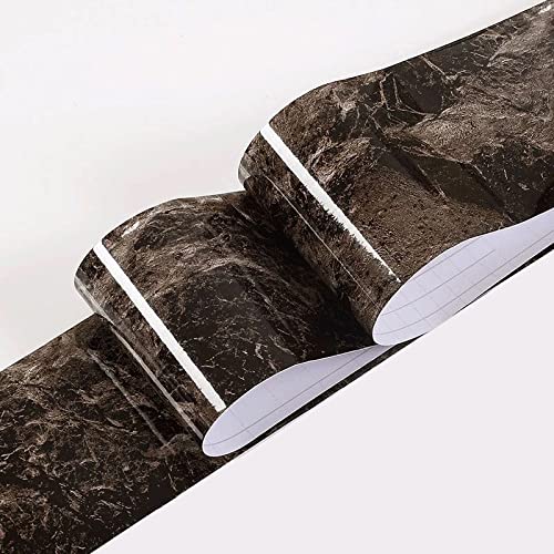 VisitRyl Tapetenbordüre selbstklebend Vinyl Sockelleiste Dekorative Bordüre Selbstklebende Home Bordüre Küche Tapetenbordüre selbstklebend für Badezimmer Wohnzimmer Kaffee Netto 12cm x 500cm von VisitRyl