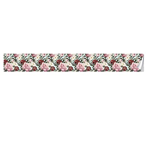 VisitRyl Tapetenbordüre selbstklebend Vinyl Sockelleiste Dekorative Bordüre Selbstklebende Home Bordüre Küche Tapetenbordüre selbstklebend für Badezimmer Wohnzimmer Rote Rose 15x300cm VisitRyl Tapetenbordüre selbstklebend Vinyl Sockelleiste Dekorative Bordüre Selbstklebende Home Bordüre Küche Tapetenbordüre selbstklebend für Badezimmer Wohnzimmer Rote Rose 15x300cm von VisitRyl