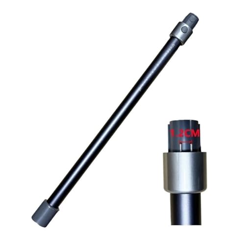Elektrischer Verlängerungsschlauch. Kompatibel for Dreame V9 V9p V10 V11 V11SE V12 V12 PRO T10 T20 T30 Staubsauger Zubehör Verlängerungsrohr, Metallstab (Color : Black Rod 1.2cm) von Viskee