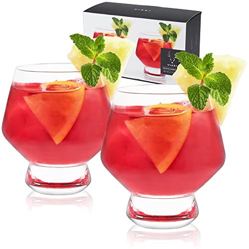 Viski 6448 Raye: Punch Cups mit Fuß Home & Kitchen, Glass, 8 ounces, Klar von Viski