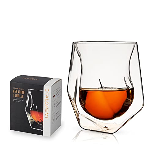 Viski Belüftender Whiskey Tumbler, Whiskey Probierglas, doppelwandiges Snifter, Spezial-Bourbon-Becher, klares Glas, spülmaschinenfest, 198 ml, 1 Stück Viski Belüftender Whiskey Tumbler, Whiskey Probierglas, doppelwandiges Snifter, Spezial-Bourbon-Becher, klares Glas, spülmaschinenfest, 198 ml, 1 Stück von Viski