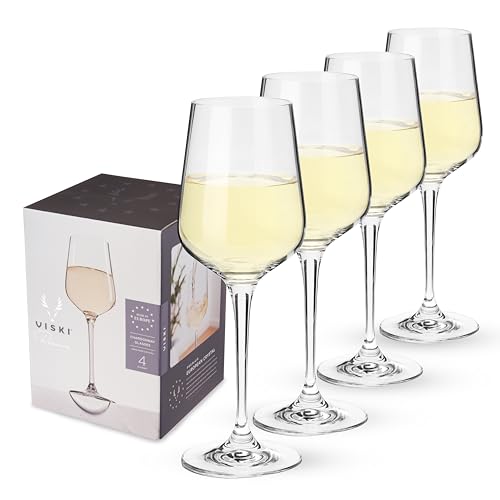 Viski Kristall-Chardonnay-Gläser – Europäisch gefertigte Weißweingläser-Set mit 113-170 ml Stiel-Chardonnay-Weinglas für Hochzeit oder Jahrestag und besondere Anlässe Geschenkideen von Viski