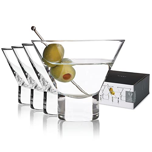 Viski Martini-Gläser ohne Stiel – lustige Cocktailgläser, kristallklares Coupé-Glas, Geschenk-Set, 213 ml, Martini-Gläser, 4 Stück Viski Martini-Gläser ohne Stiel – lustige Cocktailgläser, kristallklares Coupé-Glas, Geschenk-Set, 213 ml, Martini-Gläser, 4 Stück von Viski
