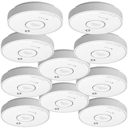 VisorTech Rauchmelder vernetzt: 10er-Set drahtlos vernetzbare Funk-Rauchwarnmelder, 85 dB (Vernetzbare Rauchmelder, funkvernetzbar, Alarmanlage) von VisorTech