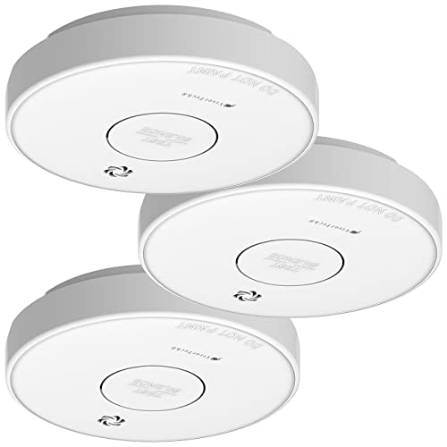 VisorTech Rauch-Melder-Alarmanlage: 3er-Set drahtlos vernetzbare Funk-Rauchwarnmelder, 85 dB (Rauchmelder mit Funkverbindung, Vernetzbare Funk-Rauchmelder, Vernetzte) von VisorTech