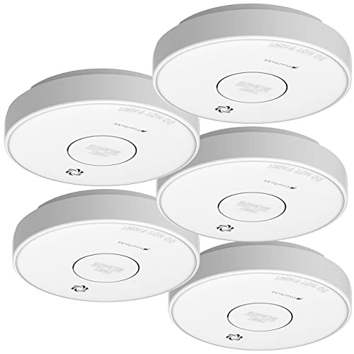 VisorTech Rauchmelder vernetzbar: 5er-Set drahtlos vernetzbare Funk-Rauchwarnmelder, 85 dB (Rauchmelder funkvernetzbar, Funkgesteuerte, funkvernetzt) von VisorTech