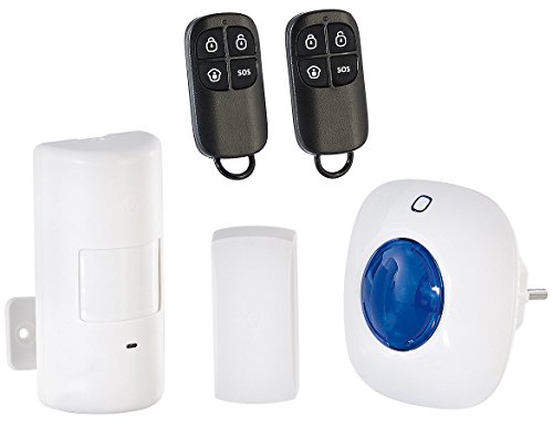 VisorTech Fensteralarm Funk: Alarmsystem mit Funkanbindung, PIR-Sensor & Tür-/Fenster-Alarm (Fenster Alarm System, Fenster Alarmanlage Funk, Durchgangsmelder) von VisorTech