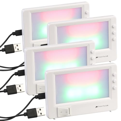 VisorTech LED-TV-Simulatoren: 4er-Set TV-Simulatoren zur Einbrecher-Abschreckung, USB-Betrieb (mit Zeitschaltuhr, Anwesenheit, Alarmanlage) von VisorTech