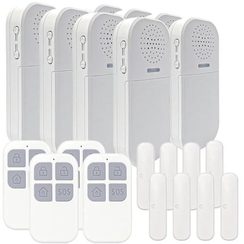 VisorTech Minialarm: 4er-Set Mini-Alarmanlage & Türklingel mit 2 Sensoren, 130 dB (Fenster Alarm Systeme, Tür Alarm Systeme, Bewegungsmelder) von VisorTech