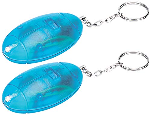 VisorTech Taschen Alarm: 2er-Set Personenalarm mit Taschenlampe, Laute 110 db (Kinder Alarm, Pocket-Mini-Alarmanlage) von VisorTech