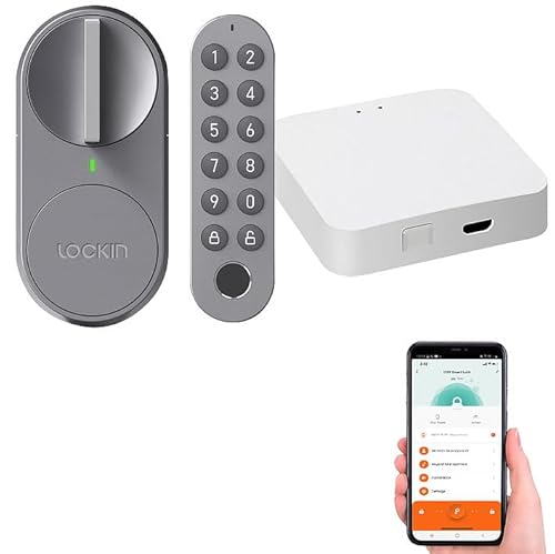 VisorTech Smart Lock: Türschlossantrieb mit PIN-Code, Fingerabdruck-Sensor und WLAN-Gateway (WLAN Türschloss, Elektronischer Türöffner, Schließzylinder) von VisorTech
