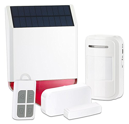 VisorTech Solaralarmanlage: Solar-Funk-Alarmalage XMD-4400.Easy, 110 dB, 5-teiliges Starter-Set (Alarmanlage Solar, Solar Alarm, Überwachungssysteme) von VisorTech