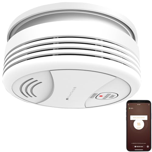 VisorTech Rauchmelder: WLAN-Rauchwarnmelder mit weltweiter App-Benachrichtigung, 85 dB (Rauchmelder Alexa, Sprachsteuerung, Tablet Halterung) von VisorTech