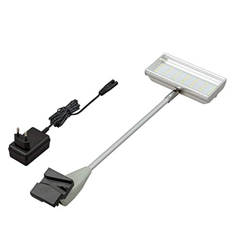 LED-Spots für Messewand Pop Up Klett (2er-Set) ✓ energieeffiziente 24W LED Beleuchtung ✓ Zubehör für Faltdisplay (Grau) von Vispronet