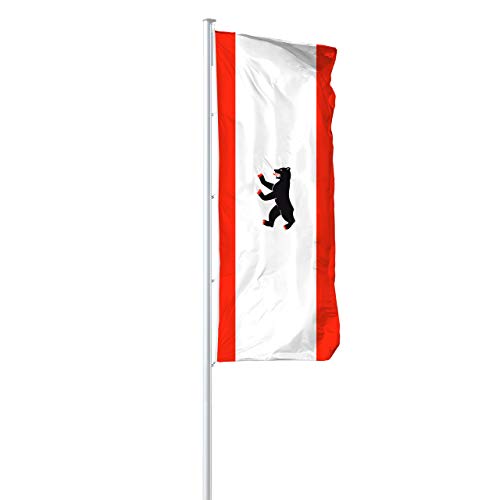 Vispronet® Bundesländerfahne 120x300 cm ✓ in Deutschland produziert ✓ versch. Materialien ✓ Hochformat (Primeflag, Berlin) von Vispronet
