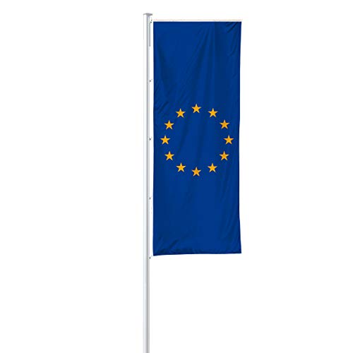 Vispronet® Europarat, EU Hissfahne 150x400 cm für Ausleger ✓ in Deutschland produziert ✓ versch. Materialien ✓ Hochformat (Multiflag®) von Vispronet