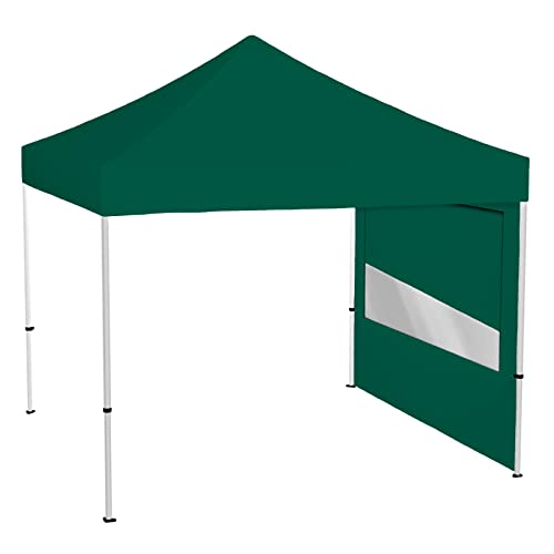 Vispronet® Faltpavillon Eco 3x3 m ✓ 1 Zeltwand mit Panoramafenster ✓ Scherengittersystem ✓ inkl. Dach mit Volant (Grün) von Vispronet