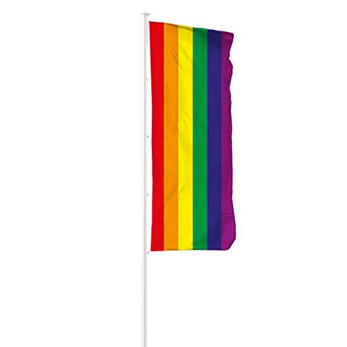 Vispronet® Hissfahne Regenbogen ✓ in Deutschland produziert ✓ versch. Materialien & Größen ✓ Hochformat (Primeflag, 120x300 cm) von Vispronet