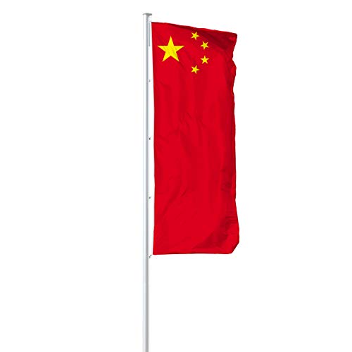 Vispronet® Nationalfahne 120x300 cm ✓ in Deutschland produziert ✓ versch. Materialien ✓ Hochformat (Multiflag®, China Volksrepublik) von Vispronet