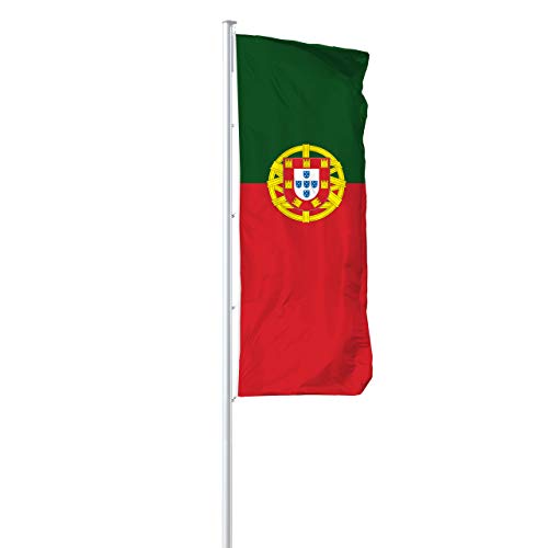 Vispronet® Nationalfahne 120x300 cm ✓ in Deutschland produziert ✓ versch. Materialien ✓ Hochformat (Multiflag®, Portugal) von Vispronet