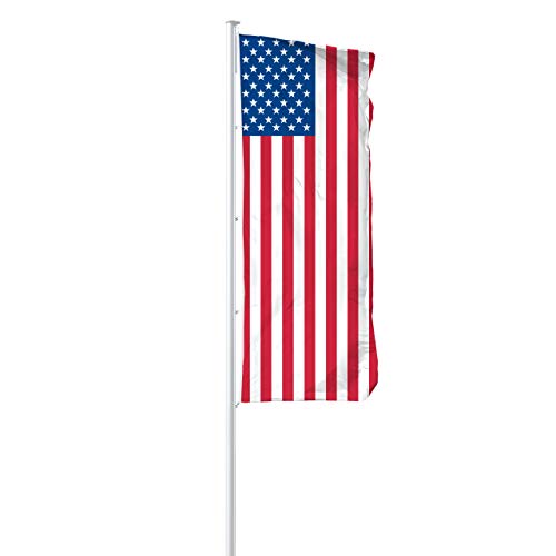 Vispronet® Nationalfahne 150x400 cm ✓ in Deutschland produziert ✓ versch. Materialien ✓ Hochformat (Primeflag, USA) von Vispronet
