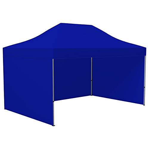 Vispronet Profi Faltpavillon/Faltzelt Basic 3 x 4,5 m, blau (3 Zeltwände) - weitere Farben und Größen lieferbar von Vispronet