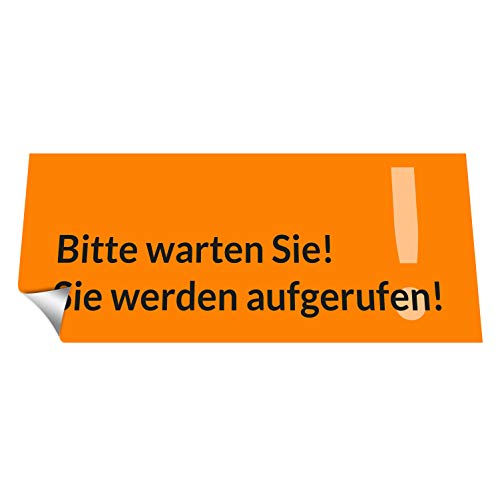 Vispronet Fußbodenaufkleber Bitte warten Sie! Sie Werden aufgerufen ✓ 50x20 cm Aufkleber ✓ ablösbar ✓ antirutscheffekt ✓ Schutzlaminierung von Vispronet