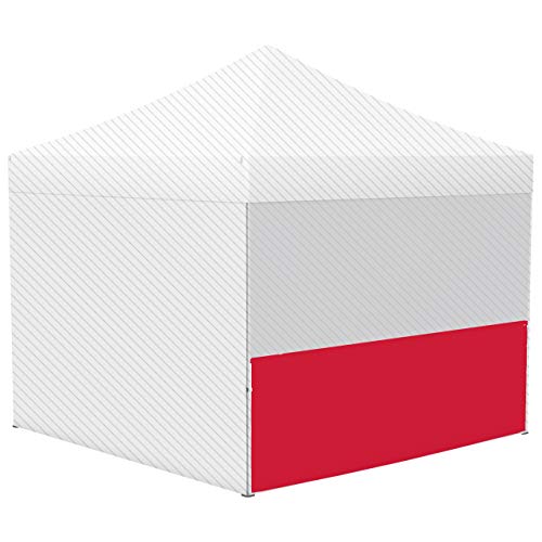 Vispronet Halbhohe Zeltwand für Faltzelt Basic, Select & Eco (3m x 3m, Rot) von Vispronet