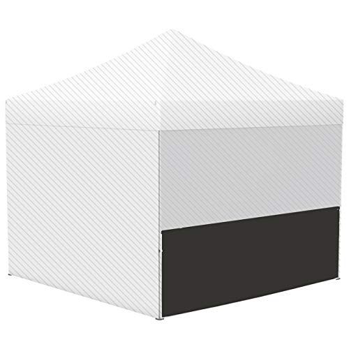 Vispronet Halbhohe Zeltwand für Faltzelt Basic, Select & Eco (3m x 3m, Schwarz) von Vispronet