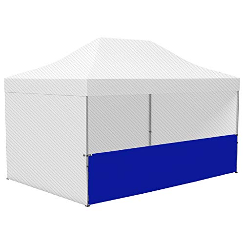 Vispronet® Halbhohe Zeltwand für Faltzelt Basic, Select & Eco (3m x 4,5m, Blau) von Vispronet