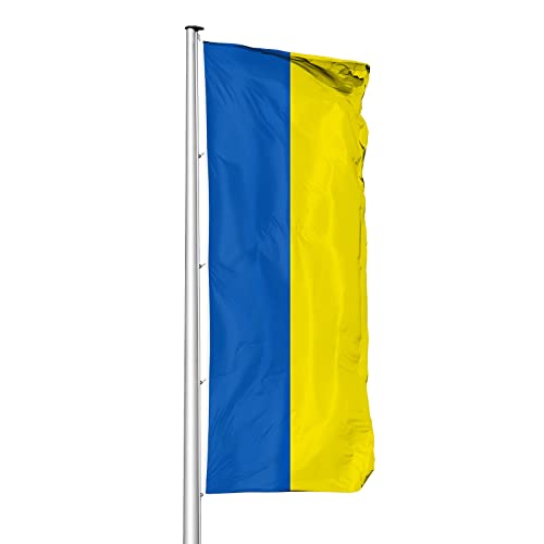 Vispronet Nationalfahne 150x400 cm, in Deutschland produziert, versch. Materialien, Hochformat (Multiflag®, Ukraine) von Vispronet